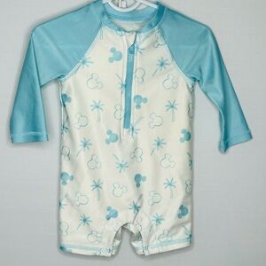 Disney Blue and White Kids Swim Rashguard